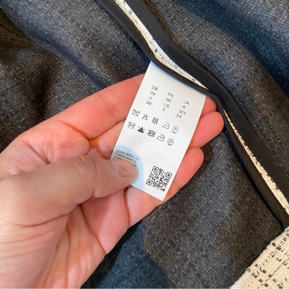 NEW Hugo Boss Tweed White and Black Jacket Size 2 (UK Size 6) - Picture 10 of 14